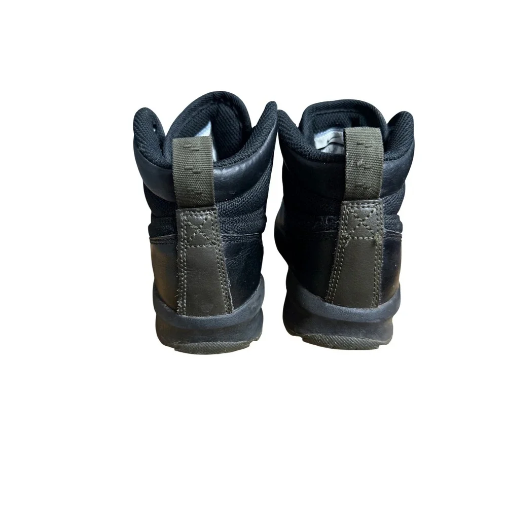 Nike‎ Manoa LTR Kids Boots Triple Black Leather High Top AJ1281-002 Size 11C
